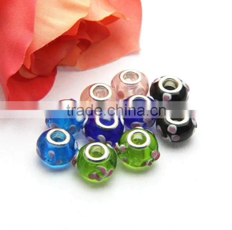 DIY Lampwork Murano Glass European Mix Beads - Compatible with Major Charm Bracelets perlas de vidrio