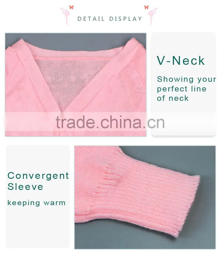 Wrap Knitted Ballet Crossover Leotard Coat Ballet Dance Sweater