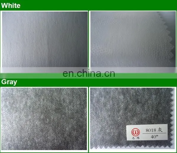 100% Polyester Material and 90/100/150CM Width fusible interlining light interlining
