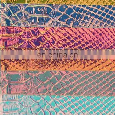 Metallic snake PVC Leather