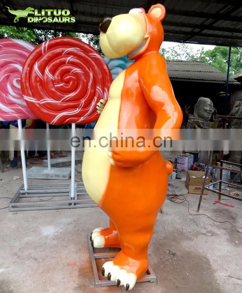 Playground Cute Cartoon Decoration Fiberglass Sculpture