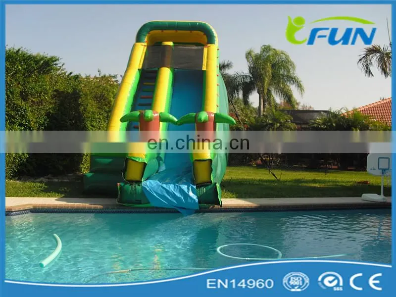 blue inflatable slide / giant inflatable sldie / inflatable water slide for kids or adults