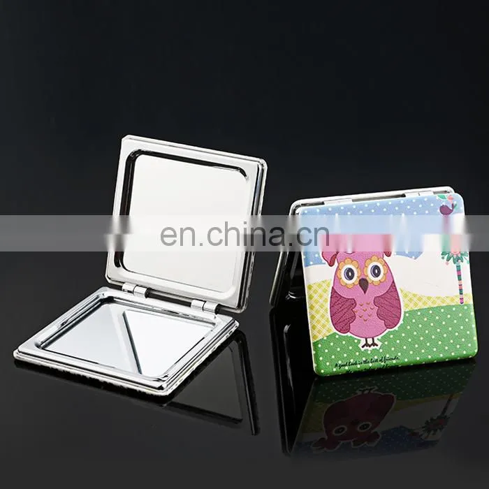 Unique party gifts cosmetic pu leather mirror/decorative/makeup mirror