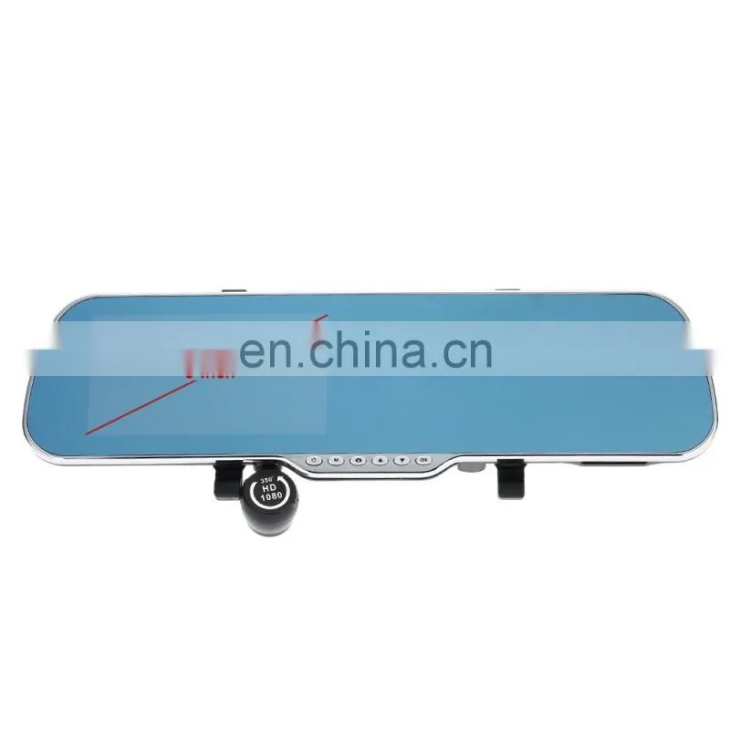 1080P Car Camera Recorder 5" Android GPS Navigation Rear view Mirror DVR Dual Camera Bluetooth WIFI Night Vision