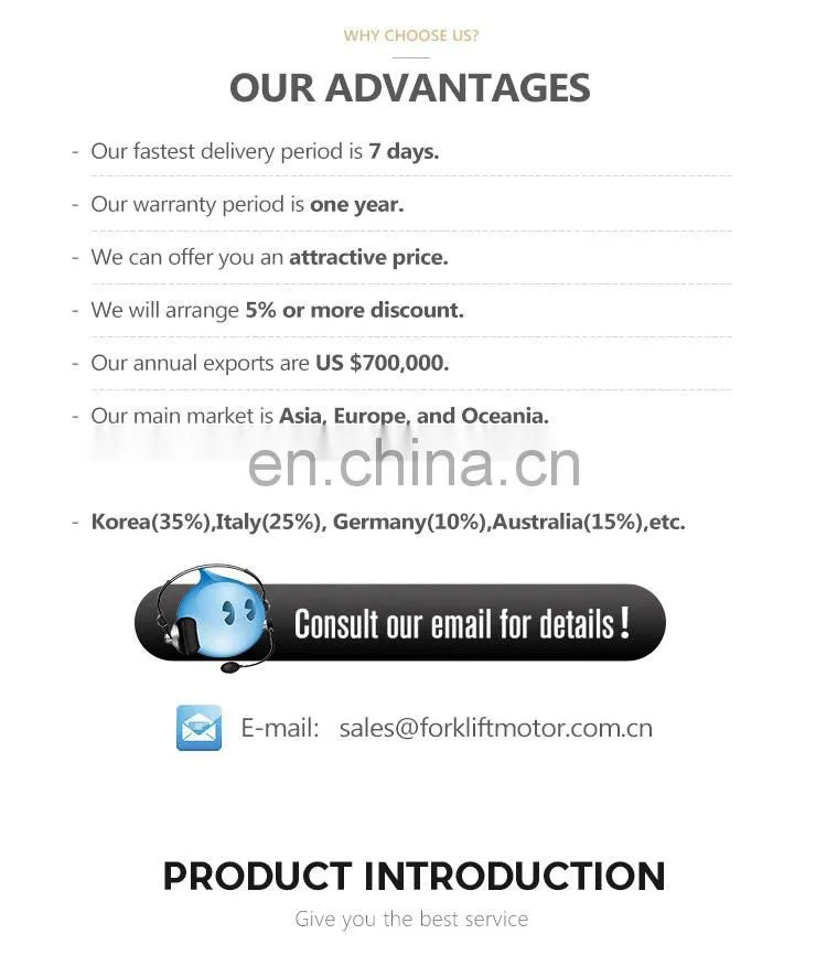 factory direct sale Hydraulic Pump DC Motor 24V 3HP 2700RPM