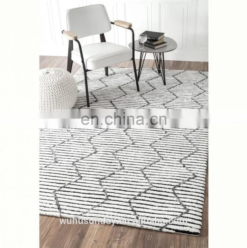 MACHINE KNITTED MICRO FIBER RUG - M501 contemporary MODERN DESIGN