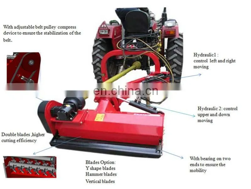 Lefa Right Side Hydraulic verge Flail Mower for Tractor