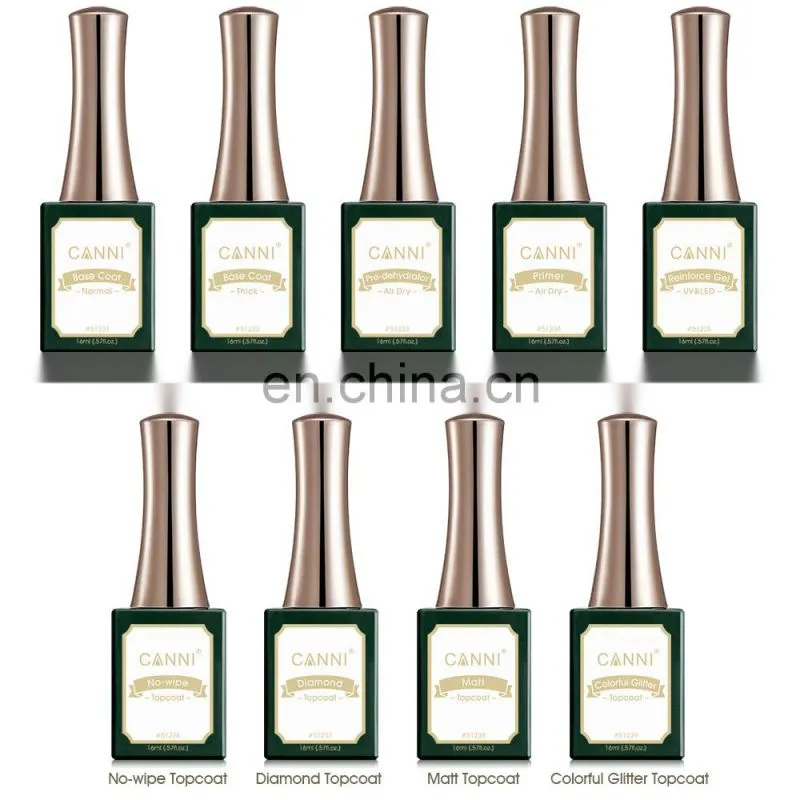 5123x CANNI Newest Shiny Glitter Topcoat Fast Dry 16ml Matte Topcoat Soak Off UV Gel Polish Private Label Varnish