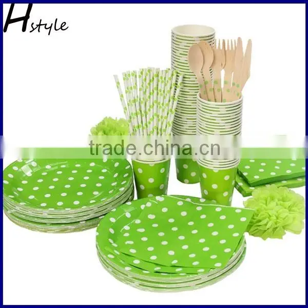 Manufacture Party Favor Supplies Paper Tableware Set SC168