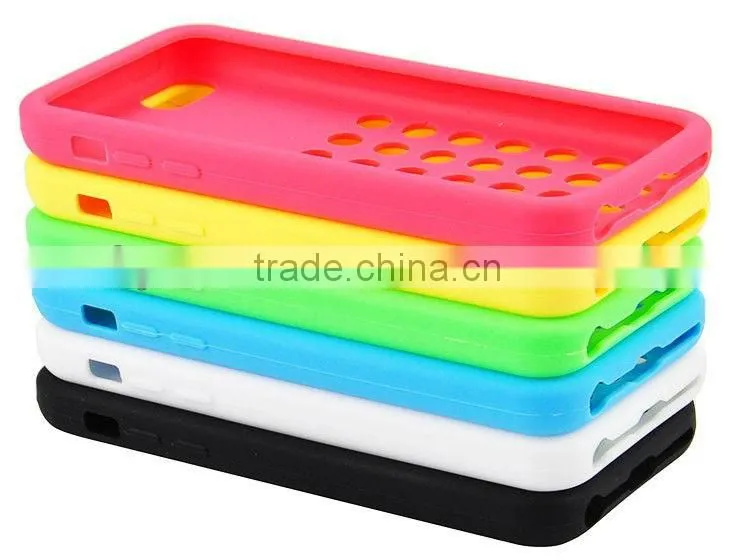 Circular Hole Design Silicone Case for Iphone 5C