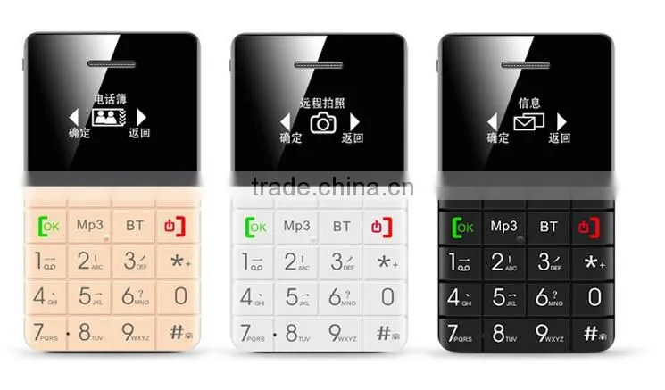 New QMART Q5 Card Phone 0.96 Inch OLED Screen Elder Senior People GSM Mobile Phone