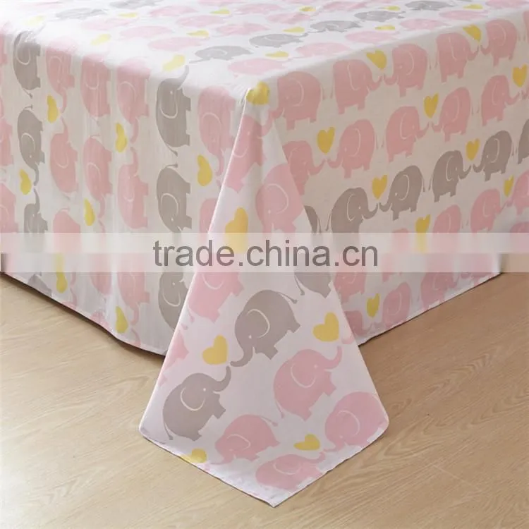 High quality 100% Cotton animal printed cartoon bedding sets kids queen size bed sheets