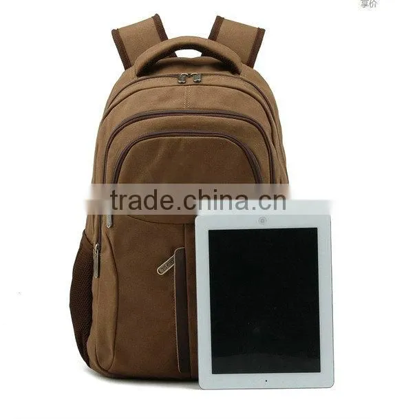 brown canvas backpacks for college student,vintage fashion backpack bags