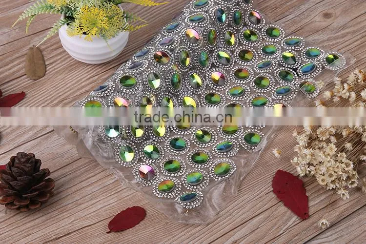 China 24*40cm Hot Fix Adhesive Bling Rhinestone Stickers For Shoes