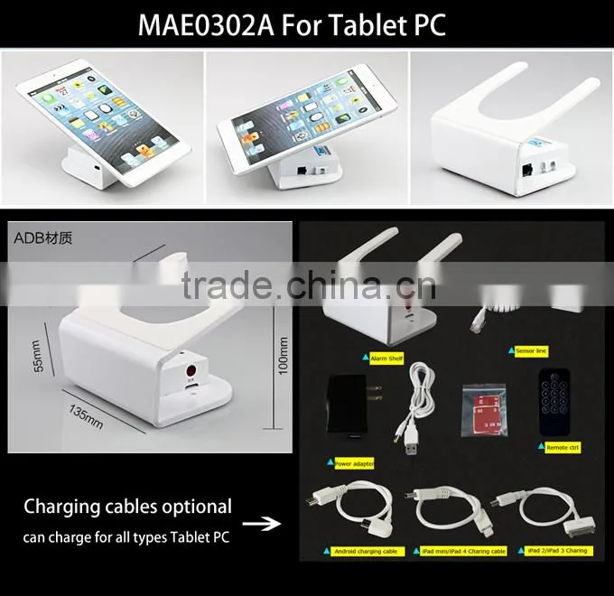 tablet pc security display,iPad security alarm holder,tablet PC anti theft display,tablet retail security display