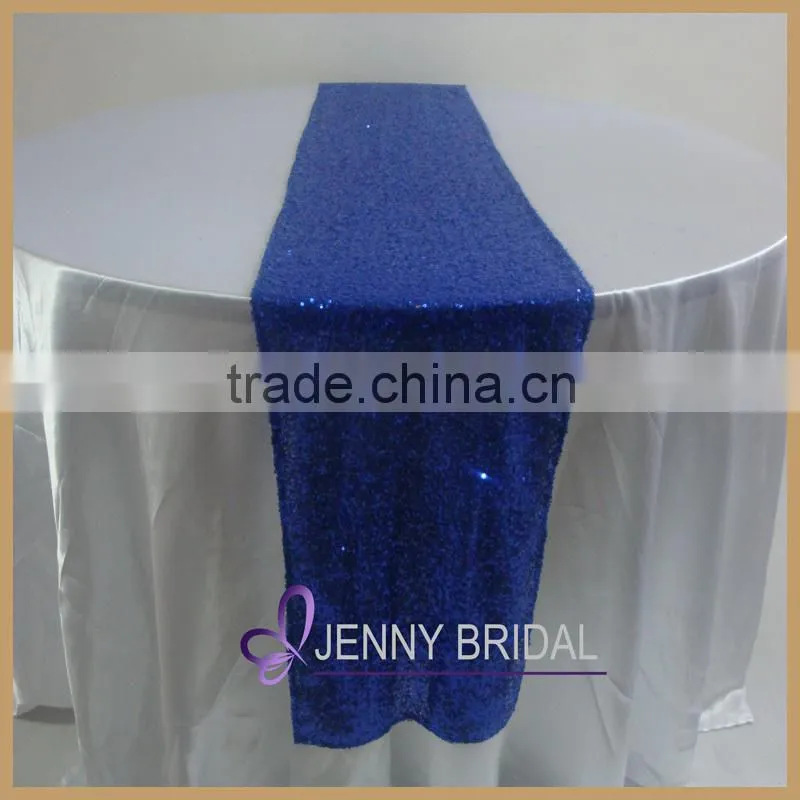TR064#8 christmas decor royal blue sequin wholesale cheap table runners