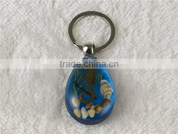 Real bug flower sea horse scorpion wholesale key chain rope