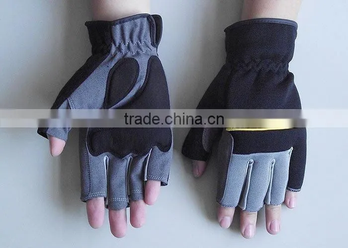 Anti Shock leather palm carpenter, Plumbing and Heavy duty Mechanic Work Gloves