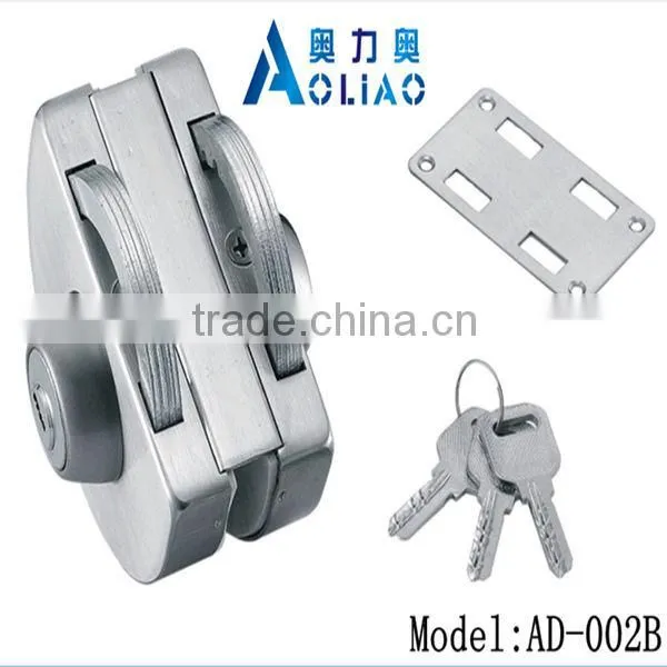 High quality tempered frameless SS or polish finish tempered glass door lock for single door in glass