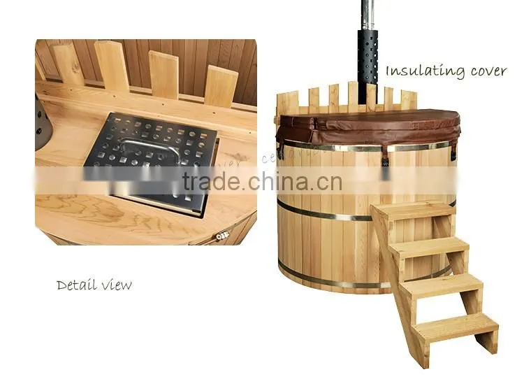 SPA outdoor bathtub round wood fired portable hot tub Manufacturers