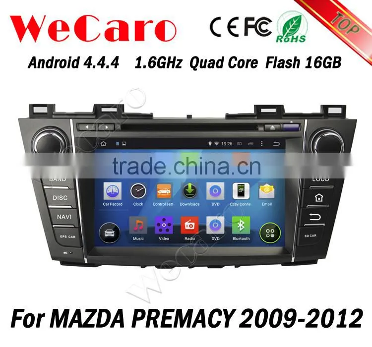 Wecaro WC-MZ8005 android 4.4.4 car dvd player for mazda premacy car audio 2009 2010 2011 2012 car radio 3G wifi playstore