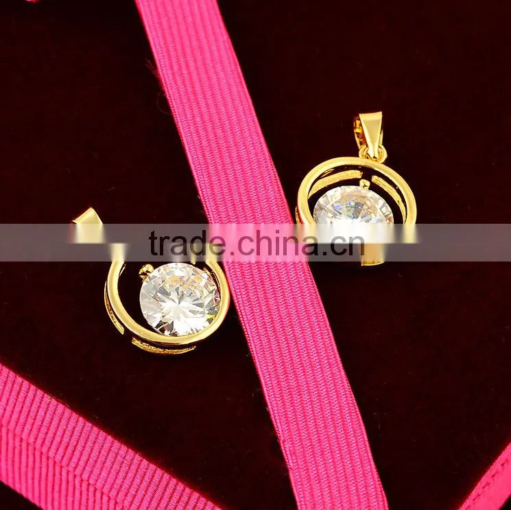 Wholesale charm necklace circle gold necklace popular pendant necklace