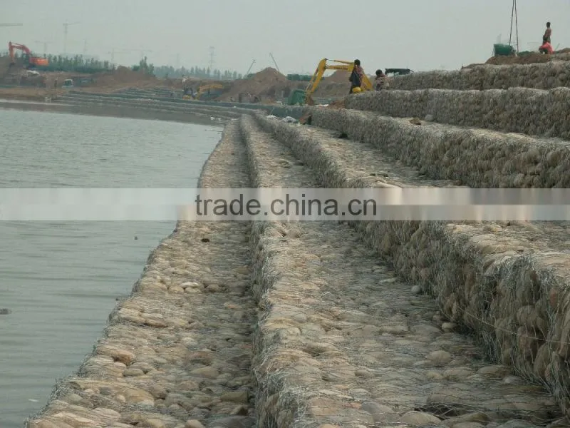 Galvanized river bank protect gabion basket/gabion box for sale