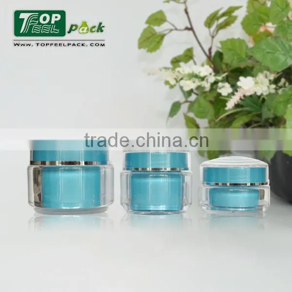 Cheap Plastic Cosmetic Jar with Screw Cap for Facial Cream 50g
