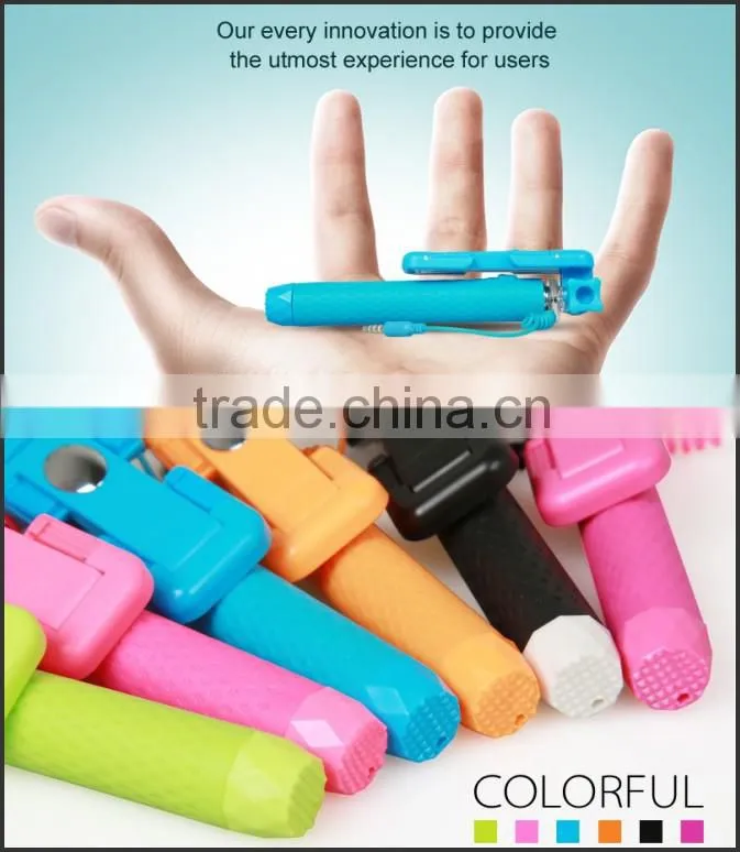 Fashion design self-pole monopod with cable take pole handled stick,Since the shaft