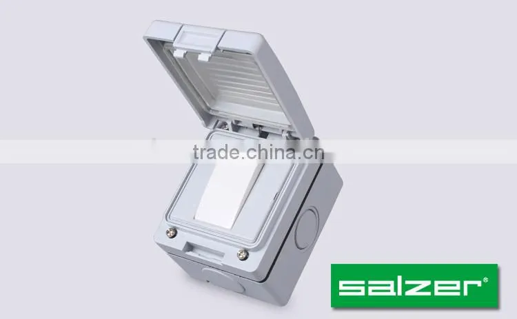 Salzer one gang one way waterproof protected switches 20A IP56