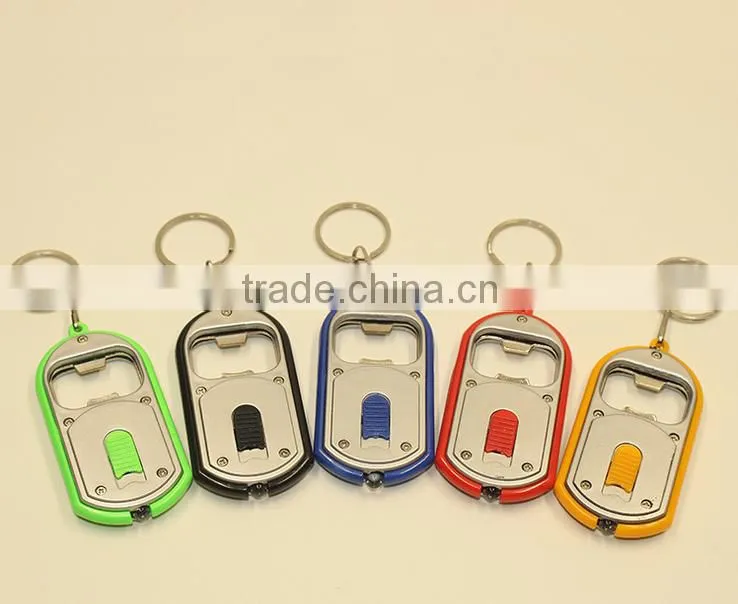 mutil color keychain bottle opener with led light key chain