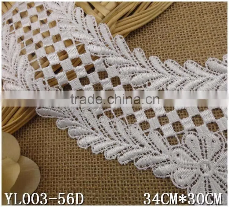 Factory Cheap 34cm*30cm Water Suloble Floral Nylon New arrival latest design Latest embroidery long V sexy neck collar for women