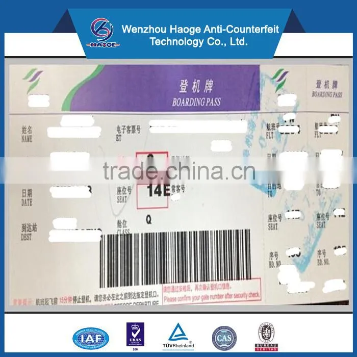 Cinema ticket, bus ticket, admission ticket & entrance ticket coupon