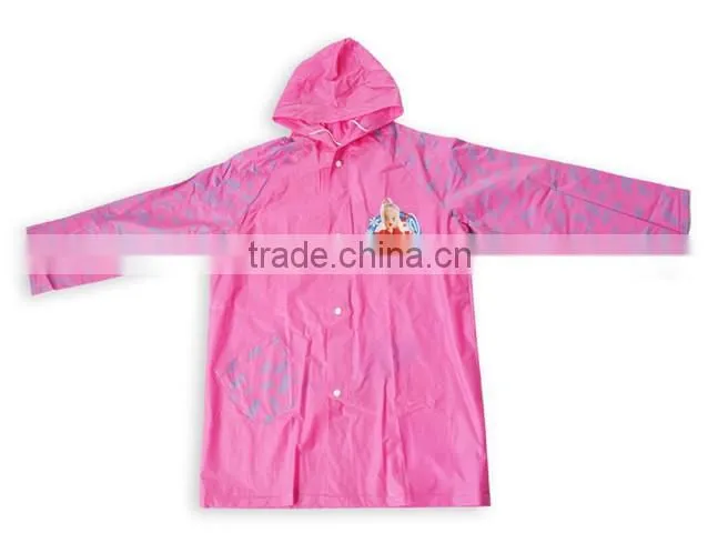 2014 hot sale pvc raincoat for kids