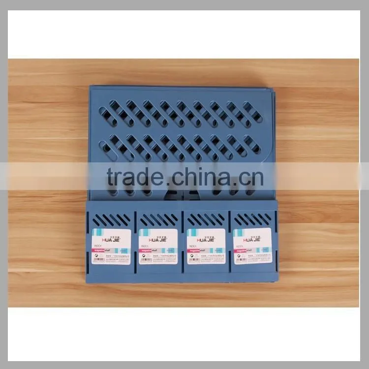 Hot sale office stationery desktop magazines rack with 4 compartments