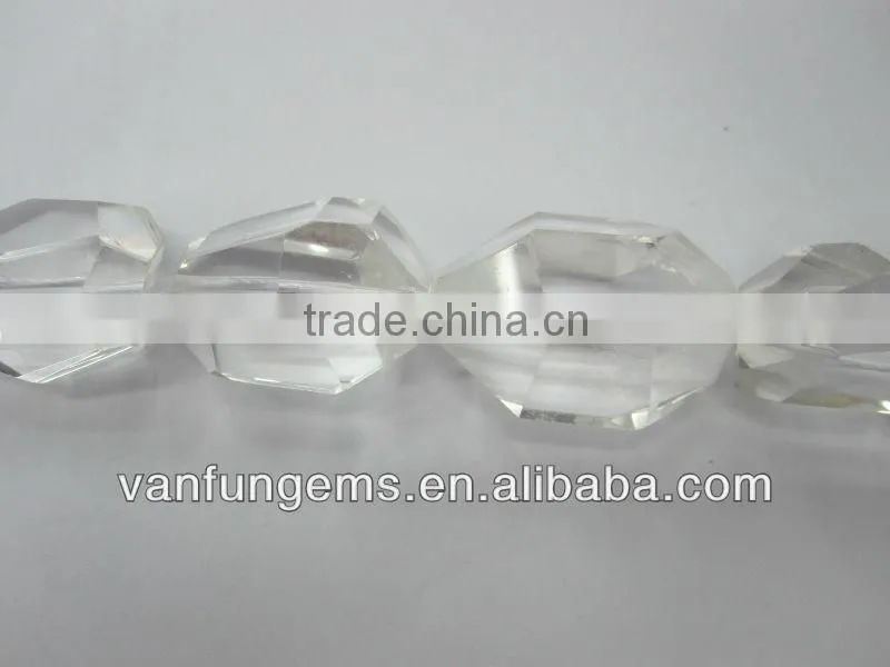Crystal faceted tumble stone