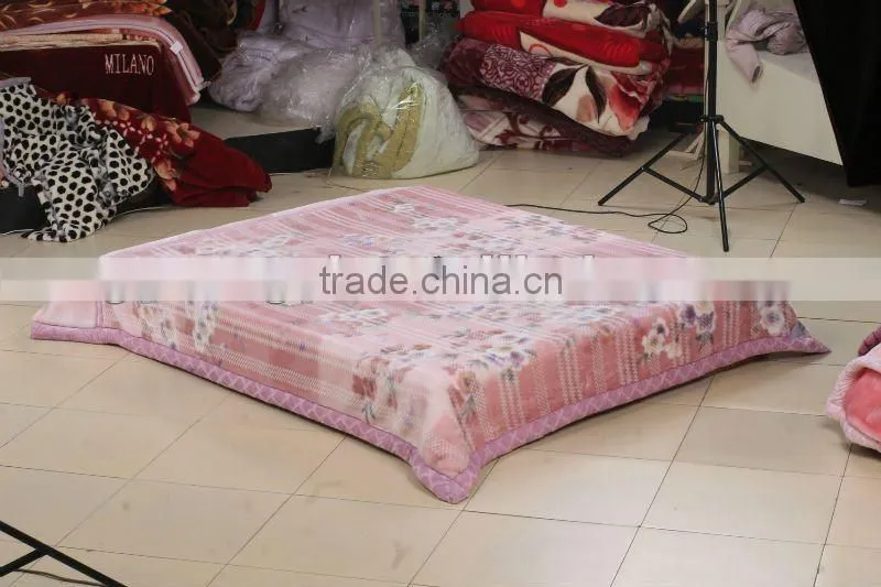 100% polyester super soft printed double mink blanket