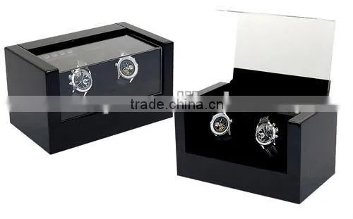 Black wooden Double Watch winder