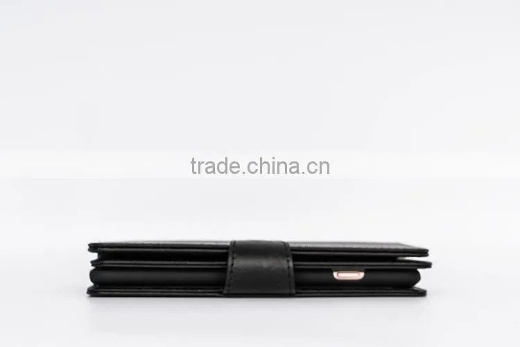 Personalized mobile phone wallet card holder leather case for i6 plus