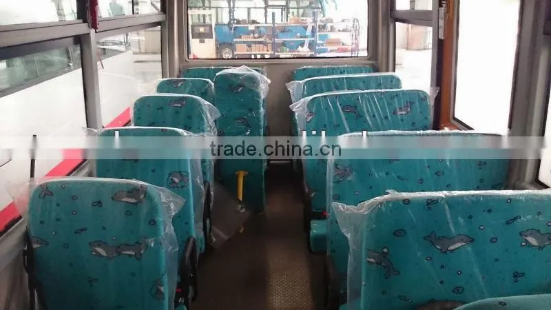 Huaxin Low price 5.2m yellow gasoline school bus dimensions for sale