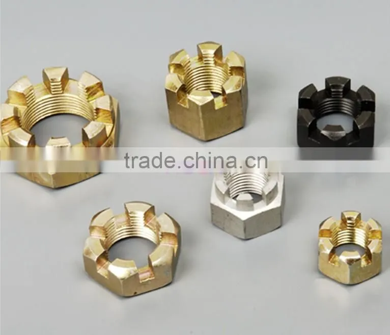 DIN935 colored slotted nut