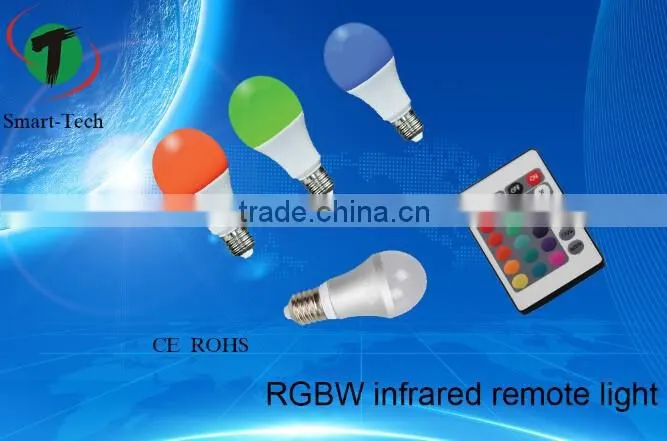 E27 5W RGB Multicolor LED Lamp Light 16 Color Changing Bulb IR Remote Control