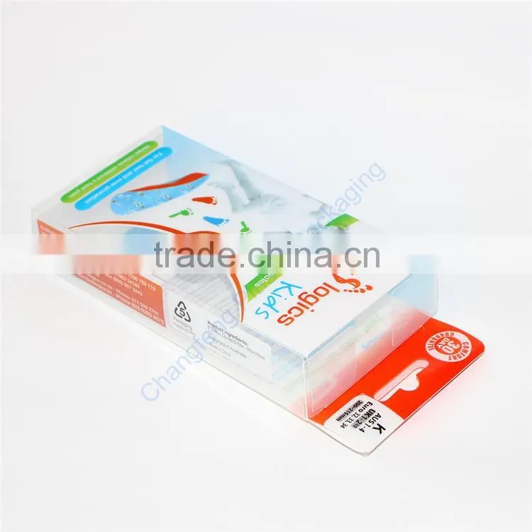 Hot sale rectangular clear plastic box for insole packaging