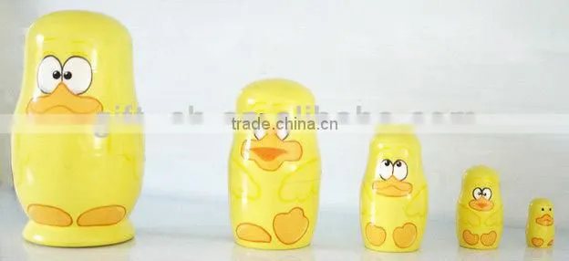2015 cute animal wooden nesting doll , russion doll