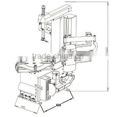 Cheap tire changer with helper arm DAT2422AC+L1