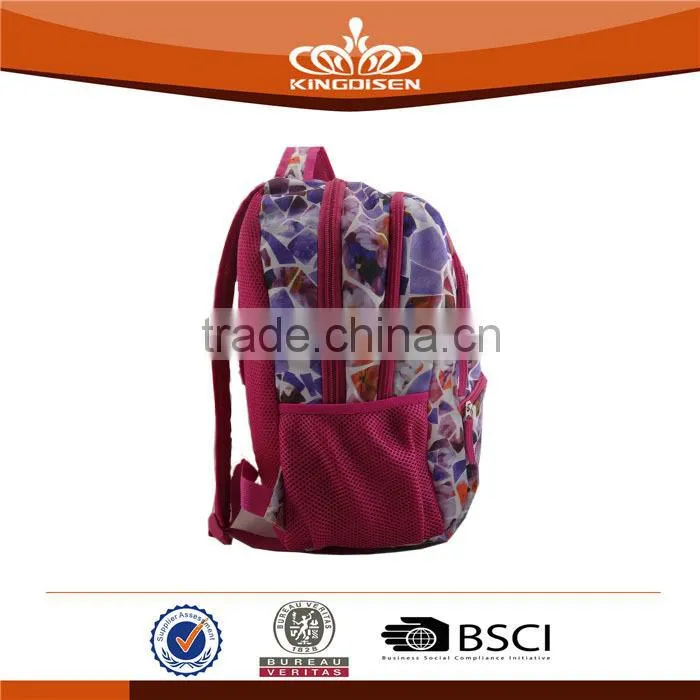 School blue jean backpack outdoor