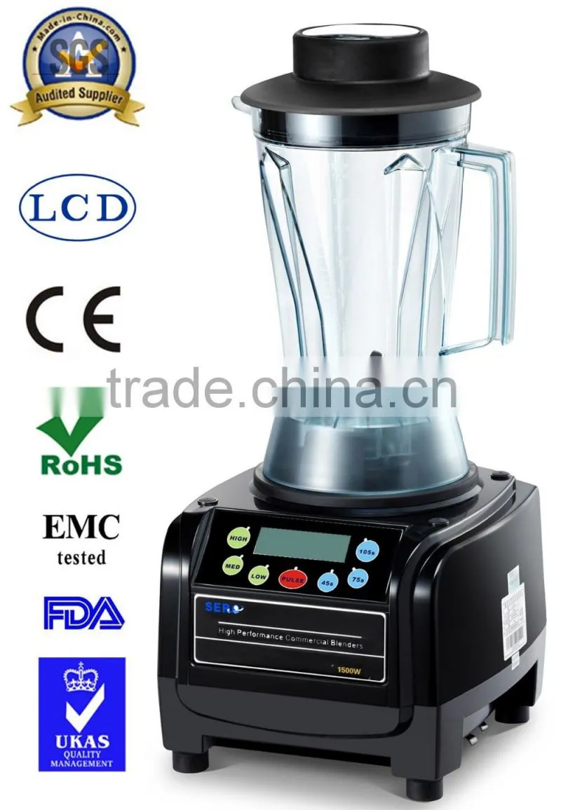 2016 Heavy duty Digital automatic control kitchen commercial blender with Sound Cover