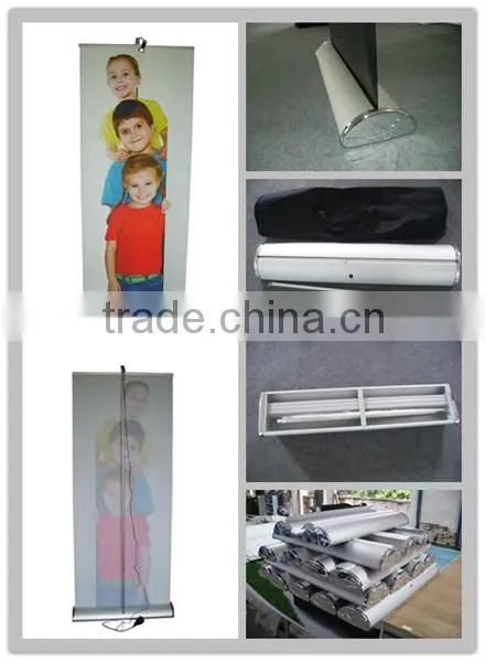 new style 2016 hot aliminium pole fibre roll up banner