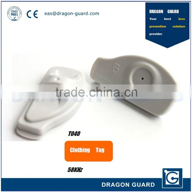 Dragon Guard T040 Anti-Theft Garment Hard Tag, Magnetic EAS Clothing Store Security Tag