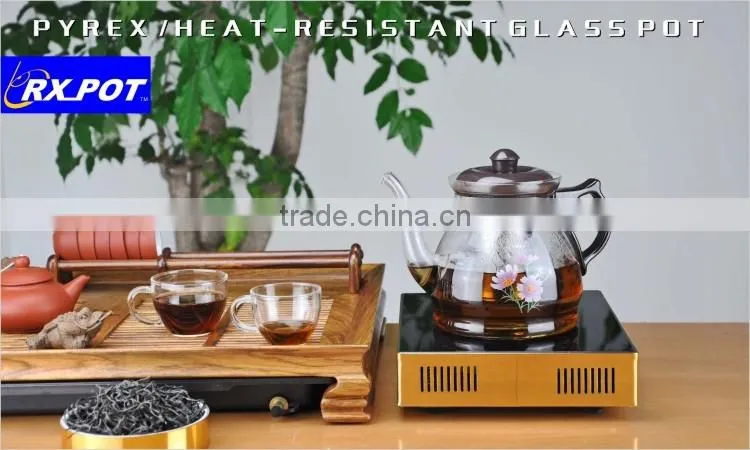 Perfect Clear Heat Resistant Borosilicate Glass Teapot & Infuser for loose tea or display tea 700F/1000F